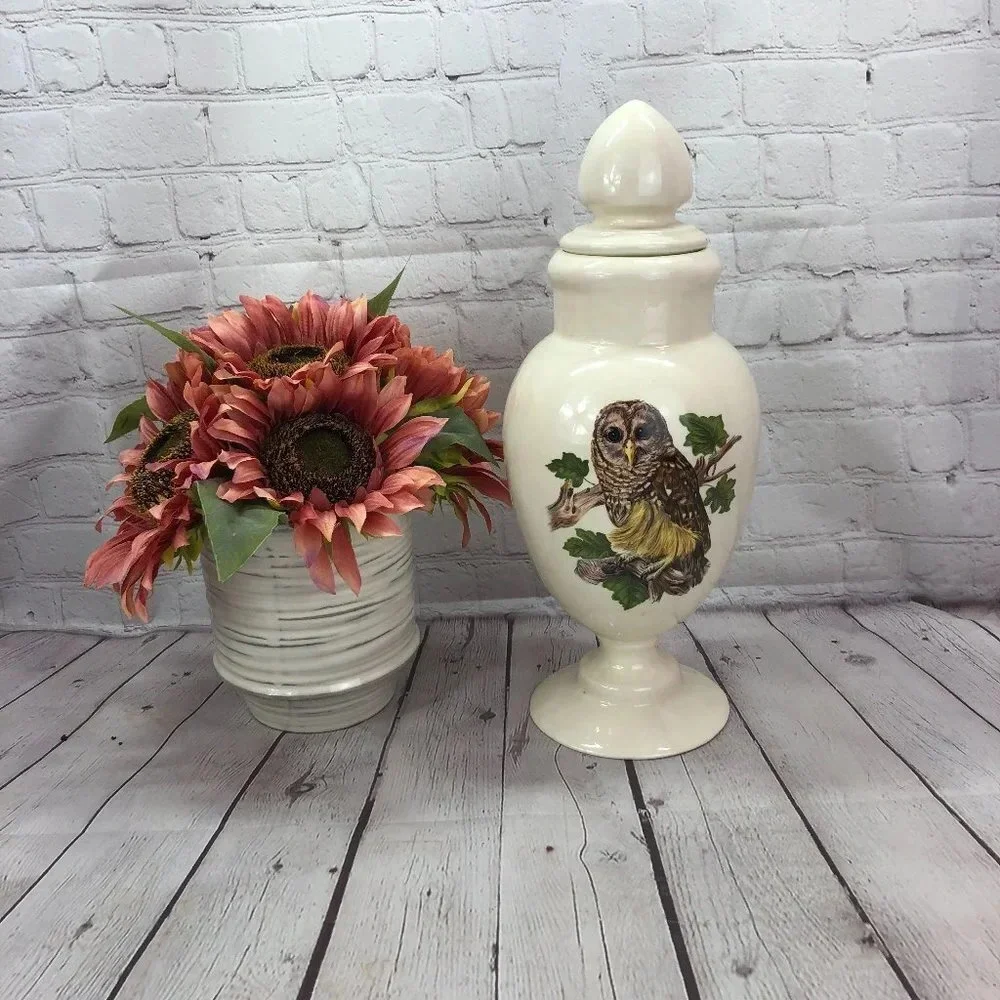 Vintage owl Vase rustic cottagecore farmhouse
